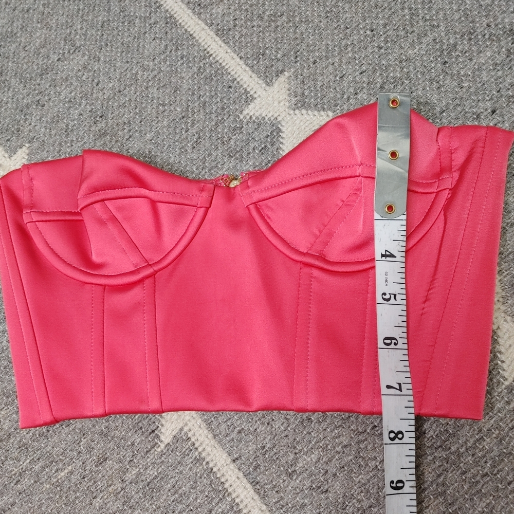 Oh Polly True Love Satin Corset Crop Top Size 2 - Picture 8 of 11